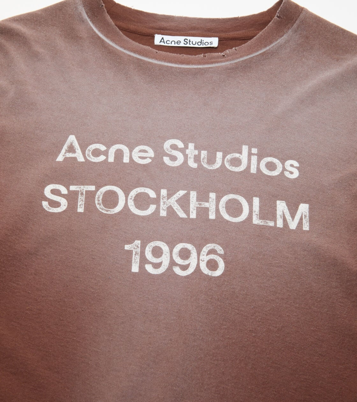 Acne Studios Sprayed 1996 Logo T-Shirt – Chocolate Brown
