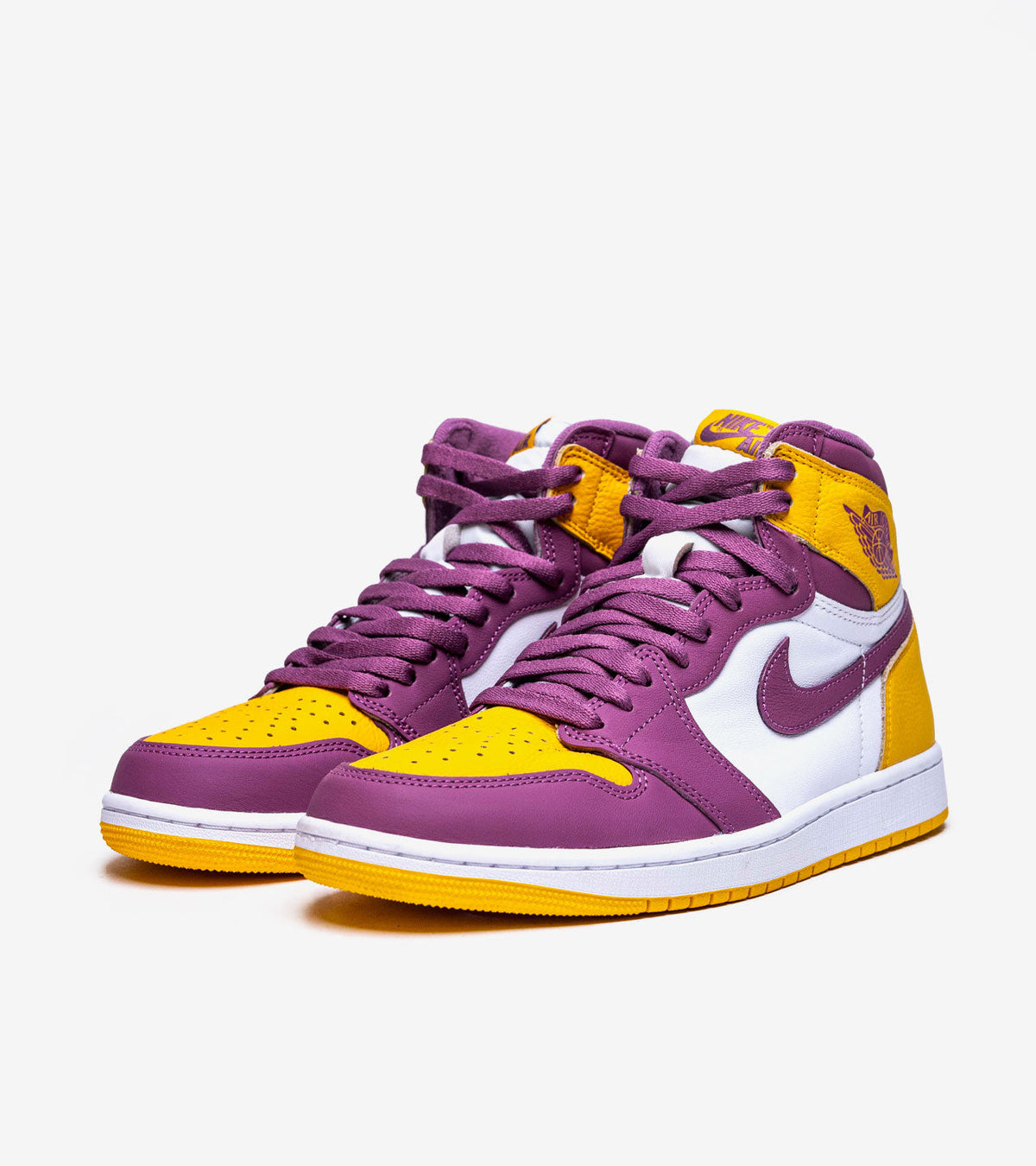 Air Jordan 1 Retro High OG "Brotherhood" — University Gold / Light Bordeaux
