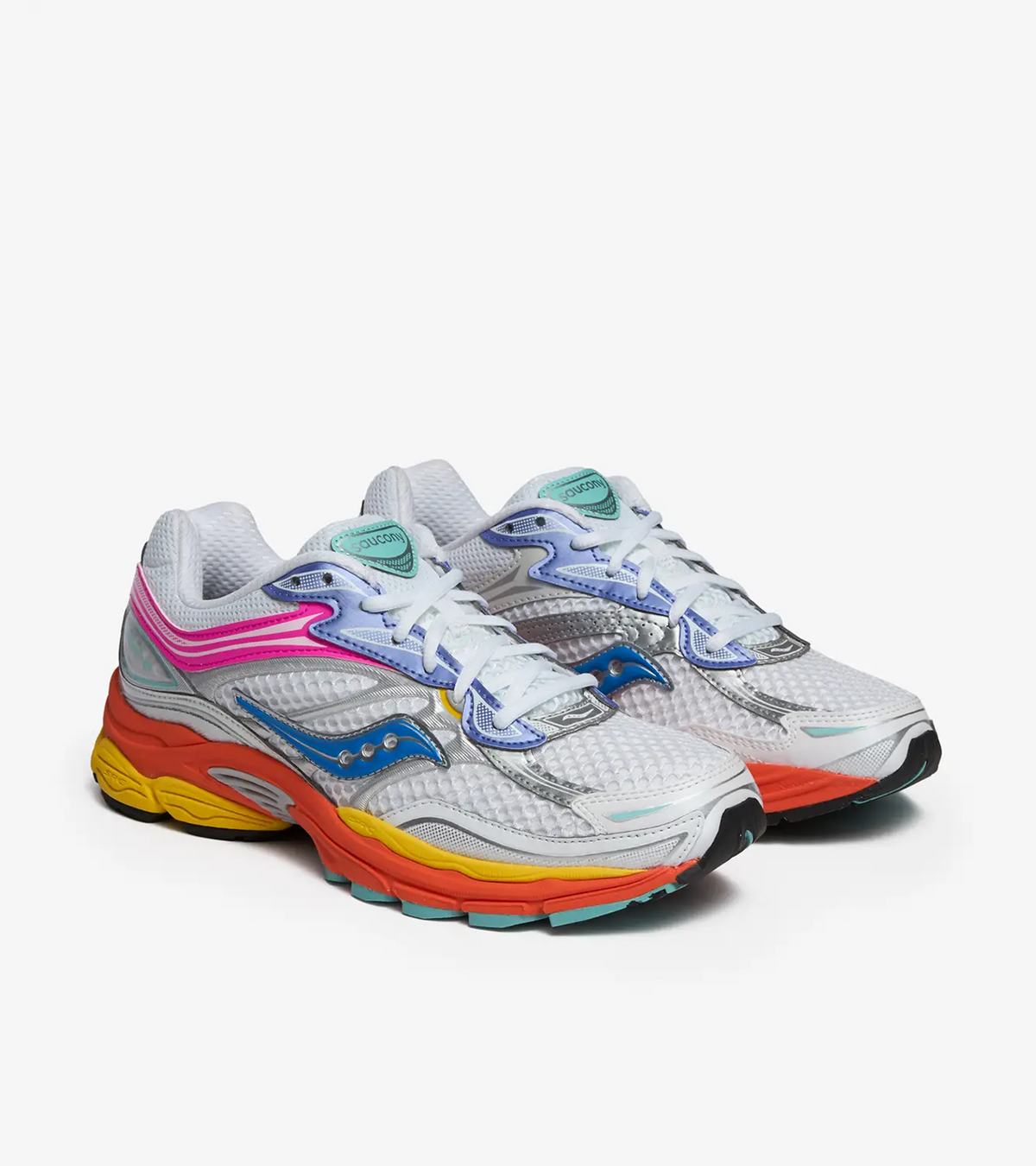 Autres Marques — Saucony ProGrid Omni 9 White Multi Pink Orange Yellow