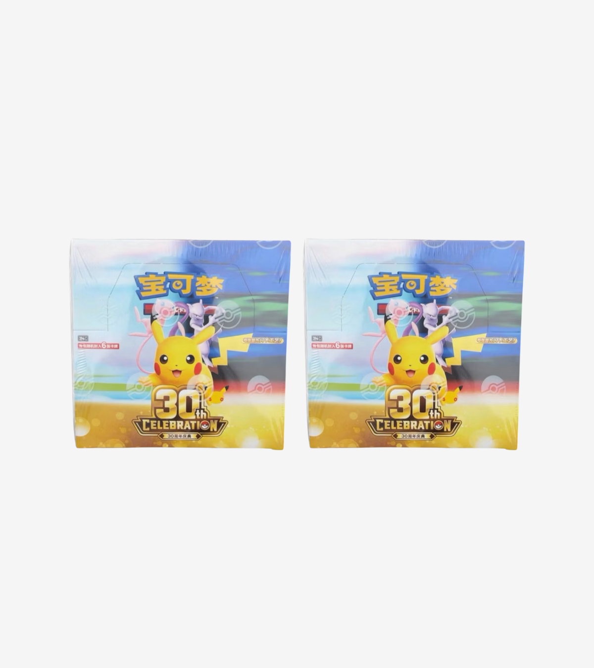 Booster Box Pokémon 30th Celebration Mega Evolution – Chinois Simplifié – Lot de 2