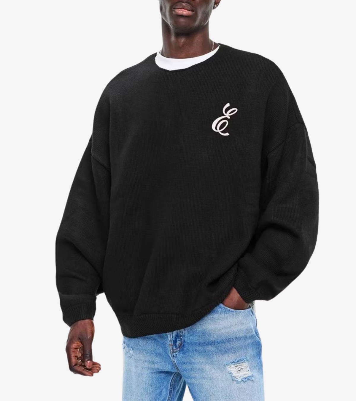 Fear of God Essentials – Waffle Crewneck Sweater 'Vintage Black'