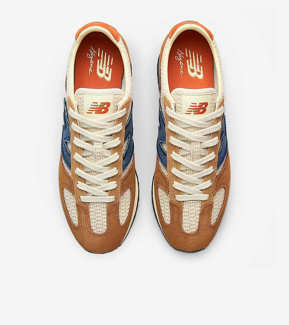 New Balance 471 × Sézane – Sneaker Rétro Ecru / Marron