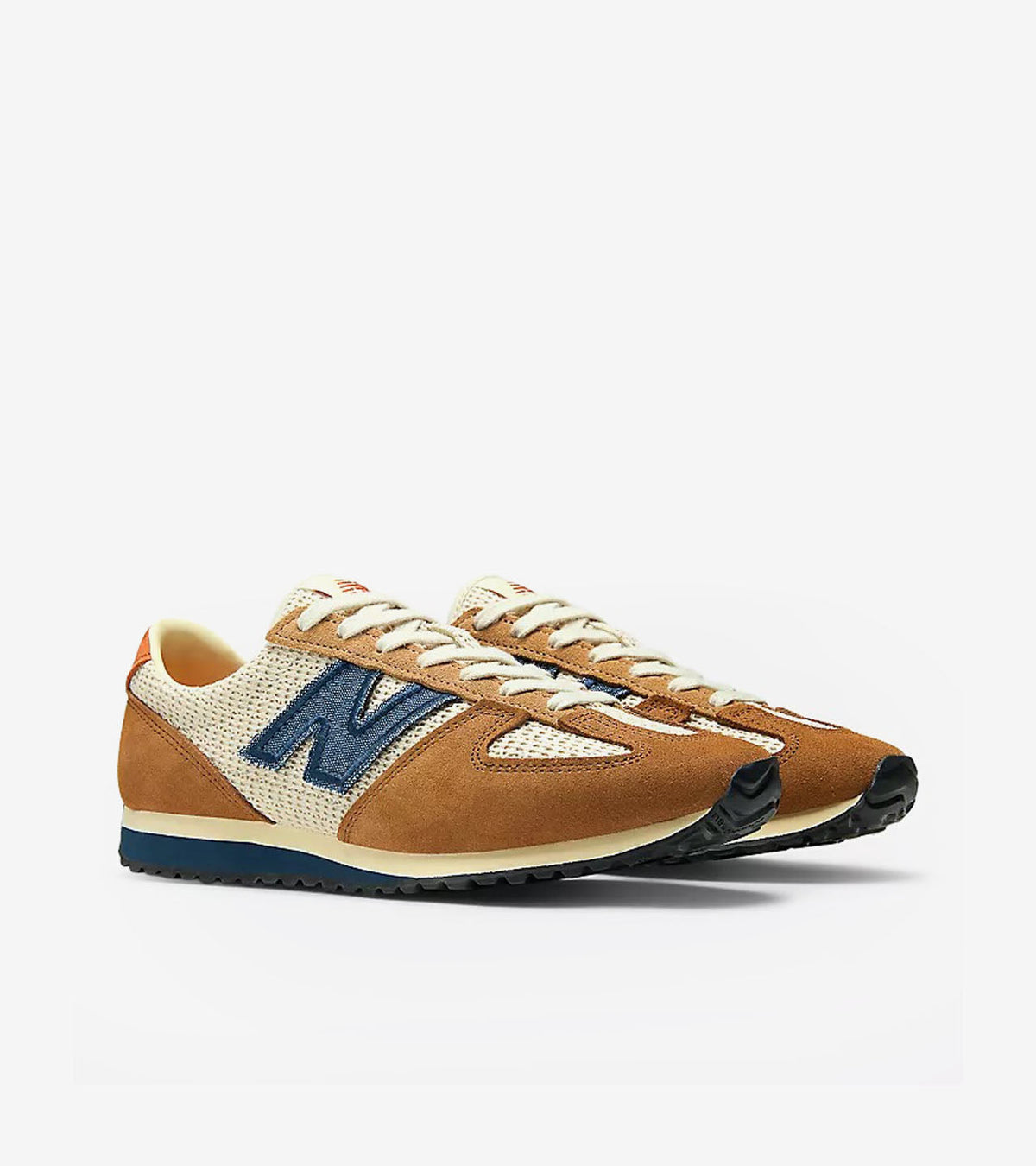 New Balance 471 × Sézane – Sneaker Rétro Ecru / Marron