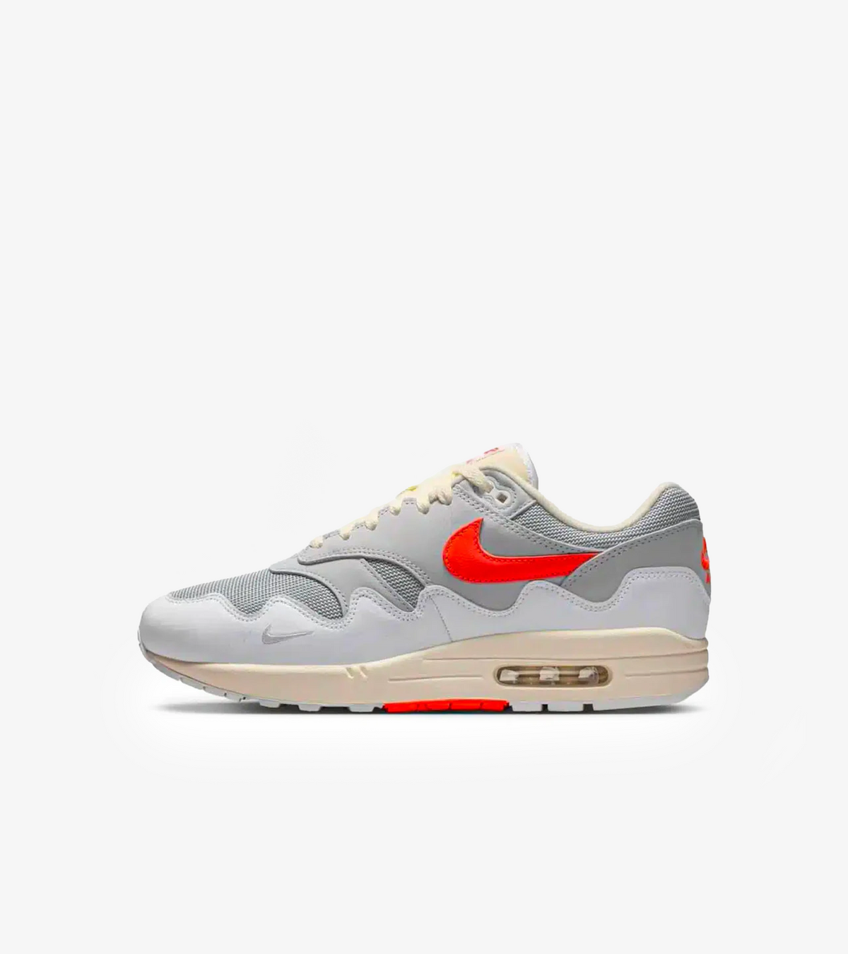Nike Air Max 1 Patta Waves White Hyper Crimson (With Bracelet)