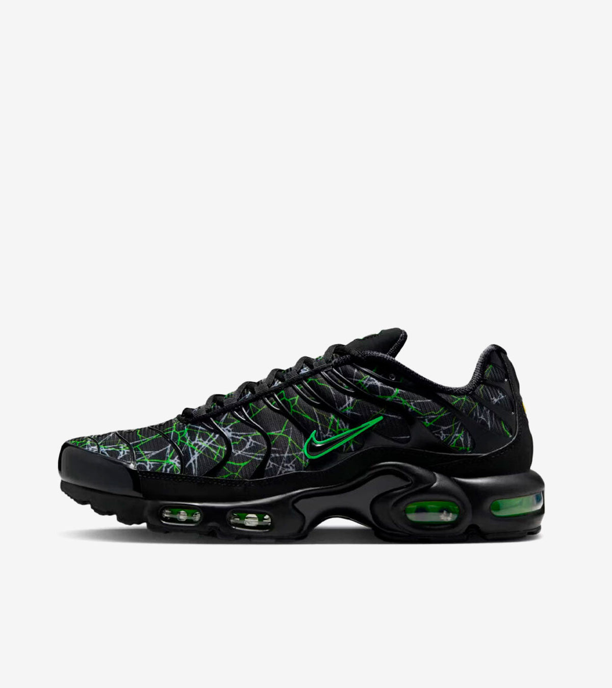 Nike Air Max Plus – Shattered Glass (Noir / Wolf Grey / Green Strike)