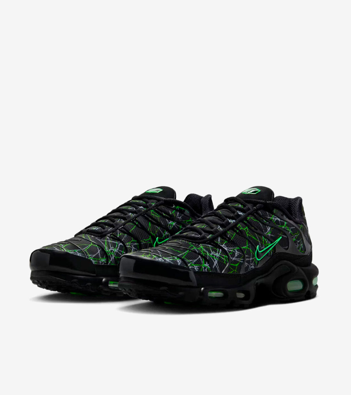 Nike Air Max Plus – Shattered Glass (Noir / Wolf Grey / Green Strike)