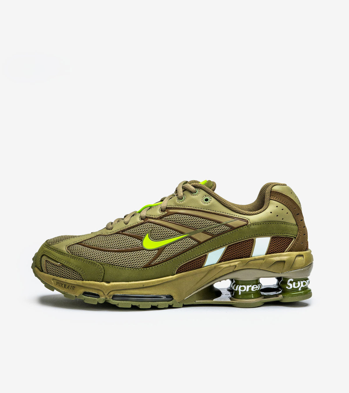 Nike Shox Ride 2 SP Supreme — Neutral Olive / Electric Green (DN1615-200)