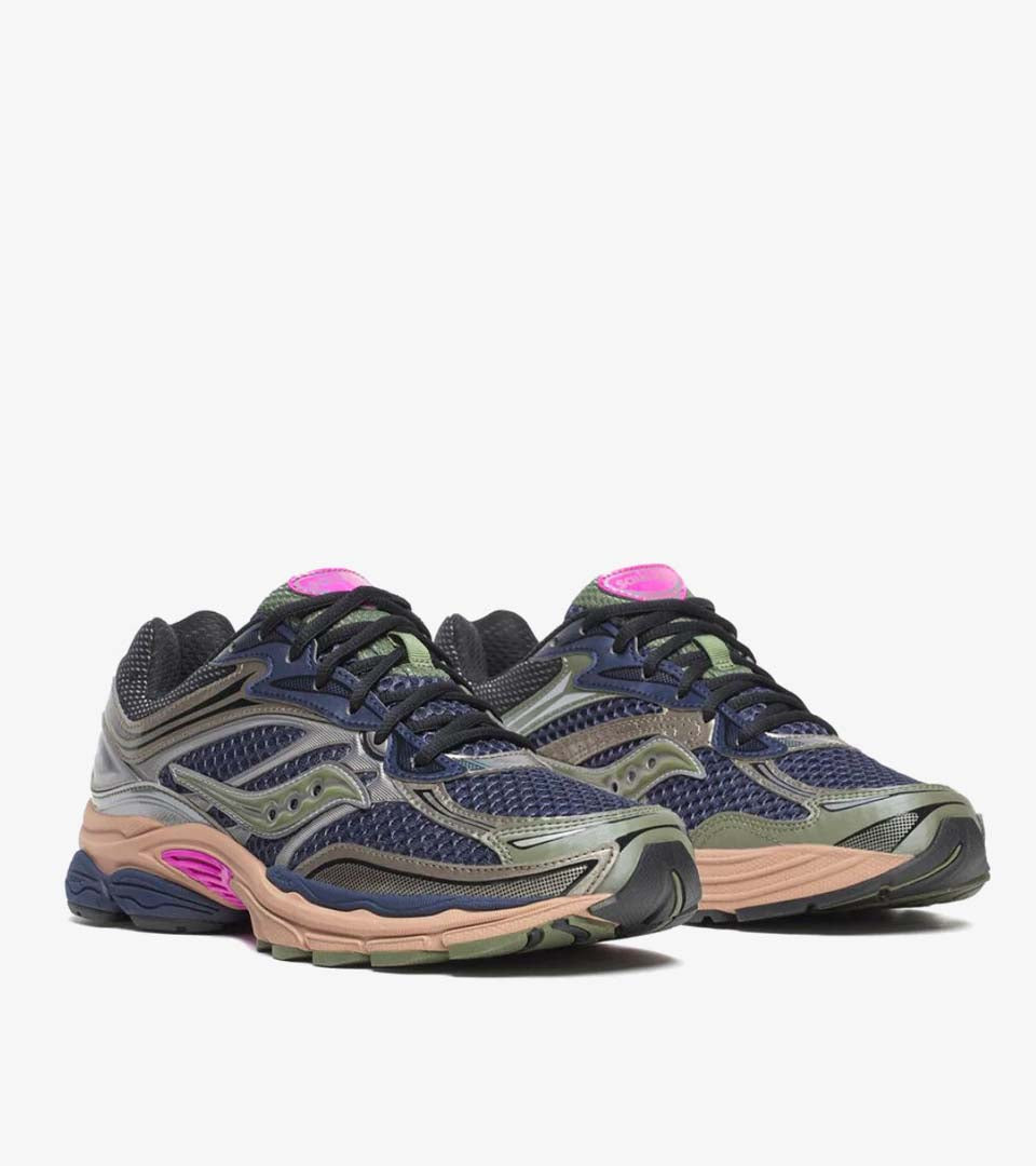 Saucony ProGrid Omni 9 — Sneaker "Blue Brush" Rétro-Running