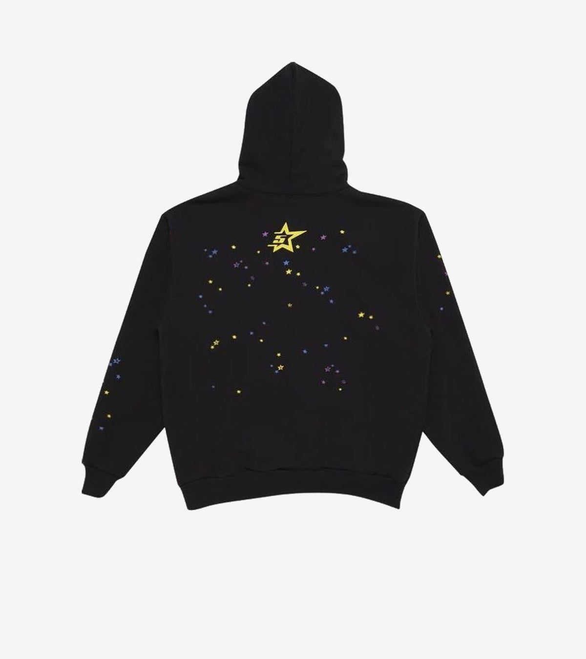 Sp5der 'New Black Punk' Hoodie – Streetwear Noir Étoilé