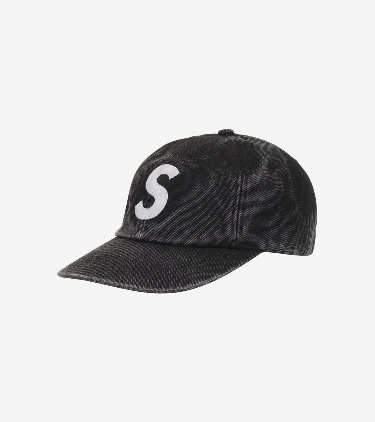Supreme Pigment Coated Canvas S Logo 6-Panel – Black (moins de 200€)