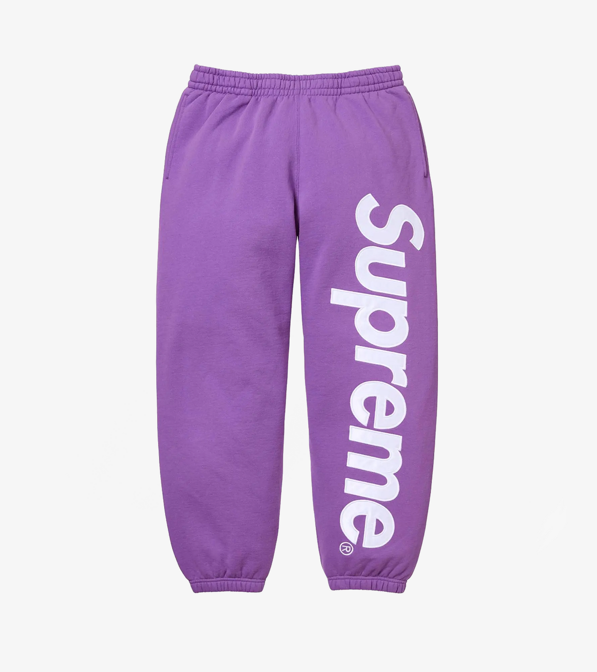 Supreme Satin Appliqué Sweatpant (FW25) — Violet