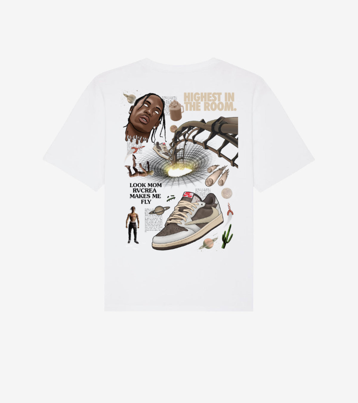 T-Shirt Travis Scott Reverse – Blanc | Encore Sneakers