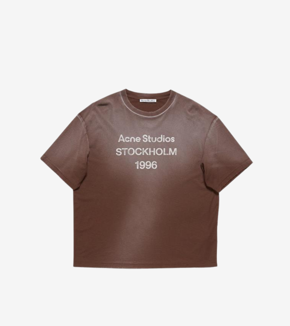 Acne Studios Sprayed 1996 Logo T-Shirt – Chocolate Brown
