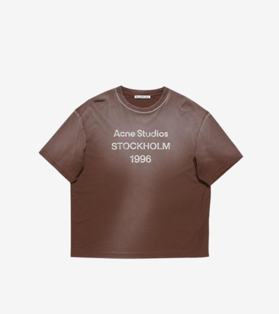 Acne Studios Sprayed 1996 Logo T-Shirt – Chocolate Brown