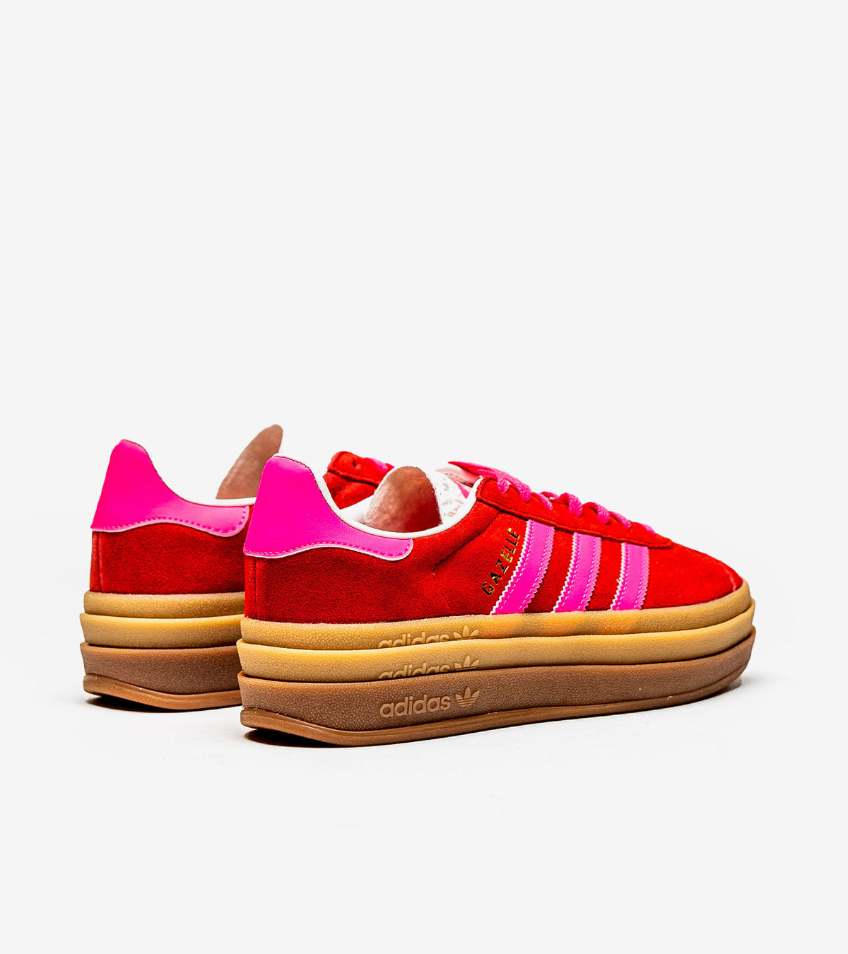 Adidas Gazelle Bold Collegiate Red Lucid Pink — Femme (IH7496)