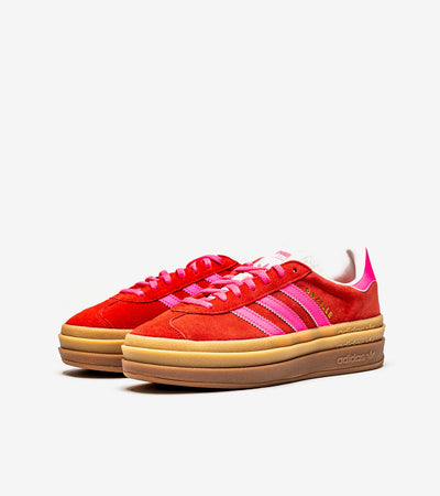 Adidas Gazelle Bold Collegiate Red Lucid Pink — Femme (IH7496)