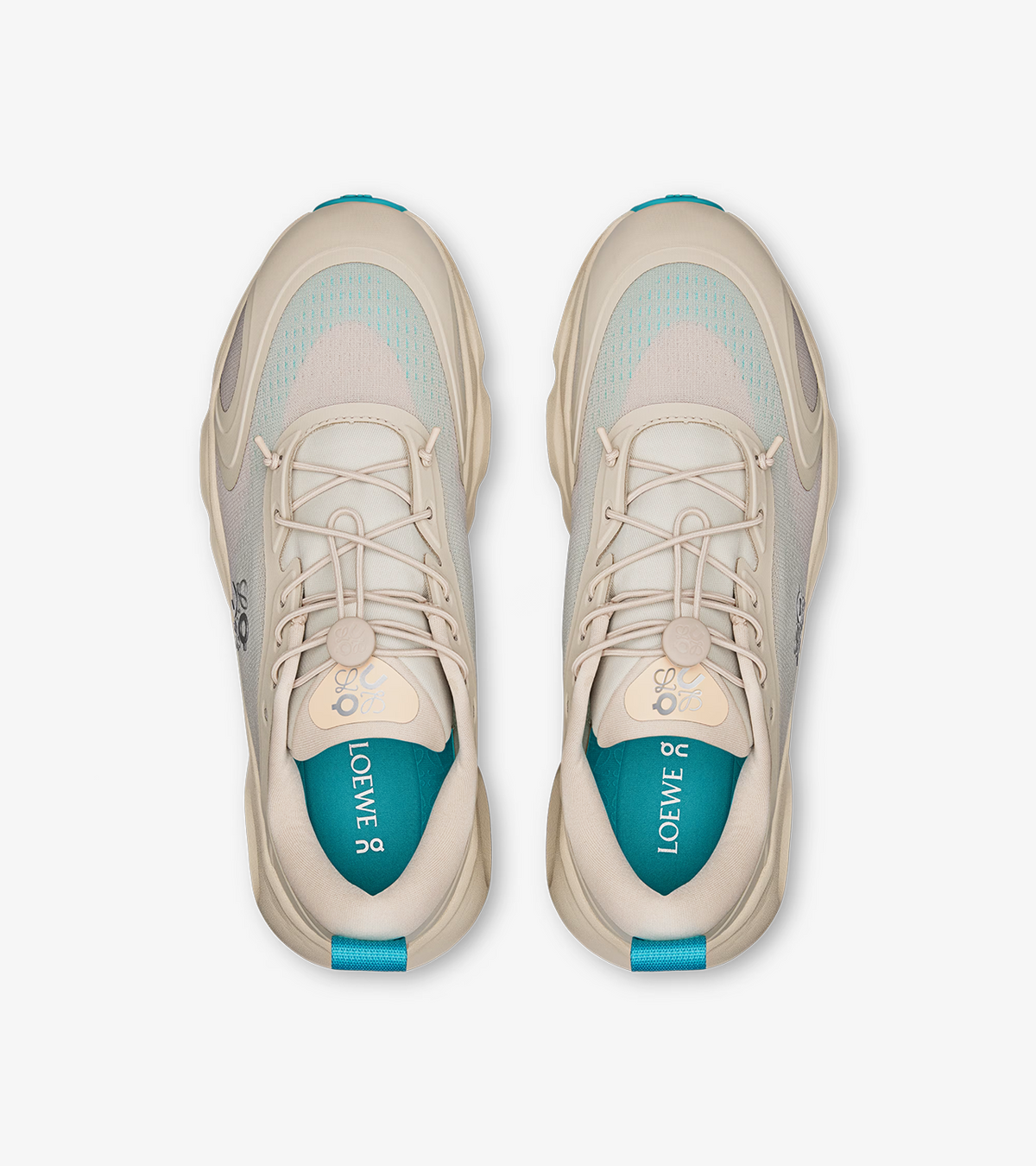 On Running Cloudsolo × LOEWE – Coloris Sand / Turquoise