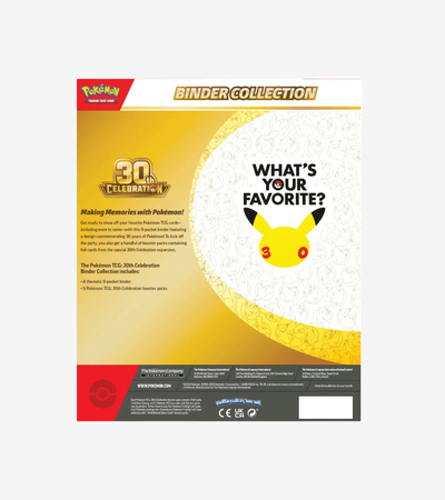Pokémon TCG – Mega Evolution 30th Celebration Binder Collection (Accessoire)