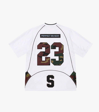 Supreme Perfect Season Football Jersey – White / Camo (SS23)