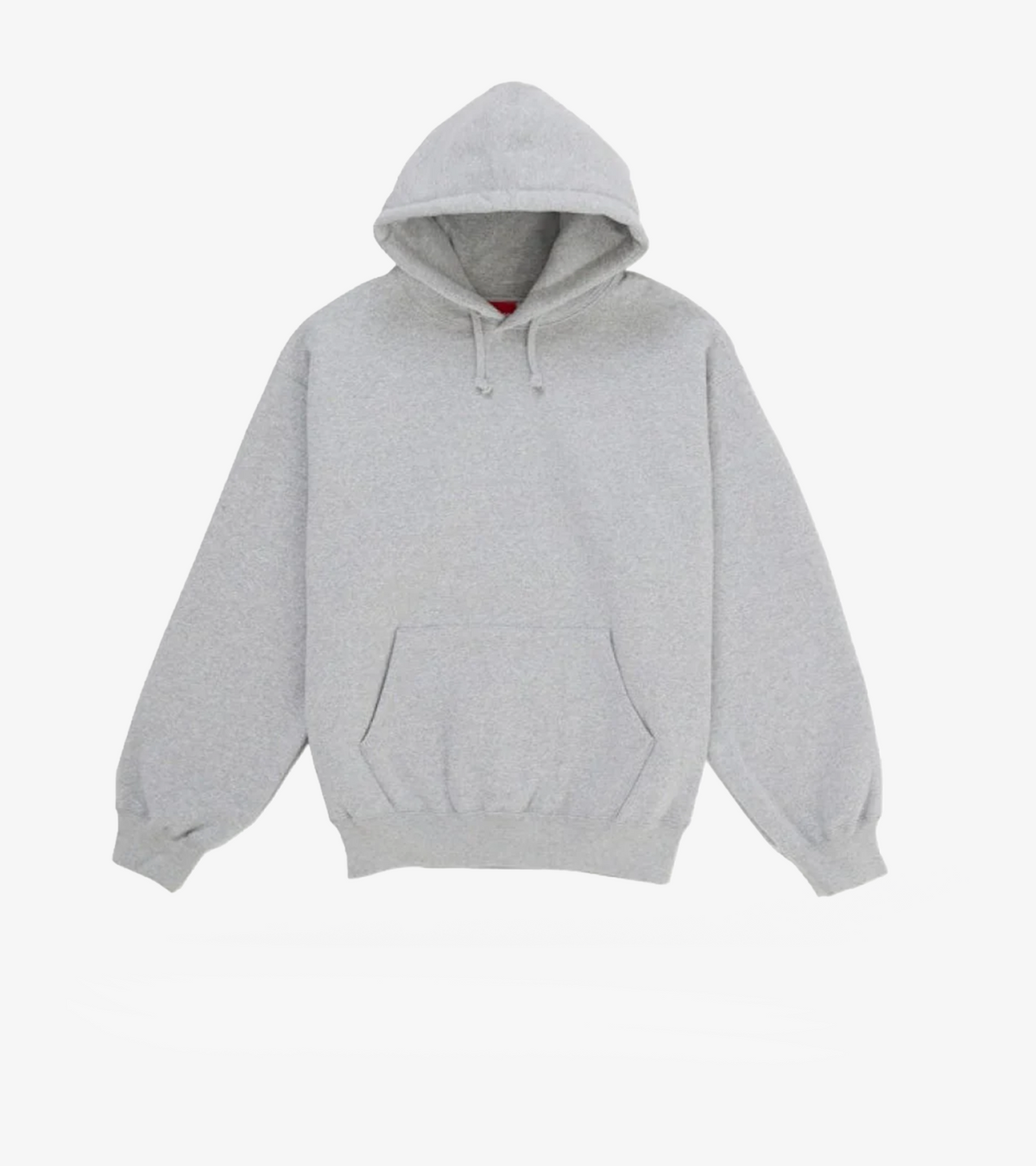 Supreme Satin Appliqué Hooded Sweatshirt FW25 — Heather Grey