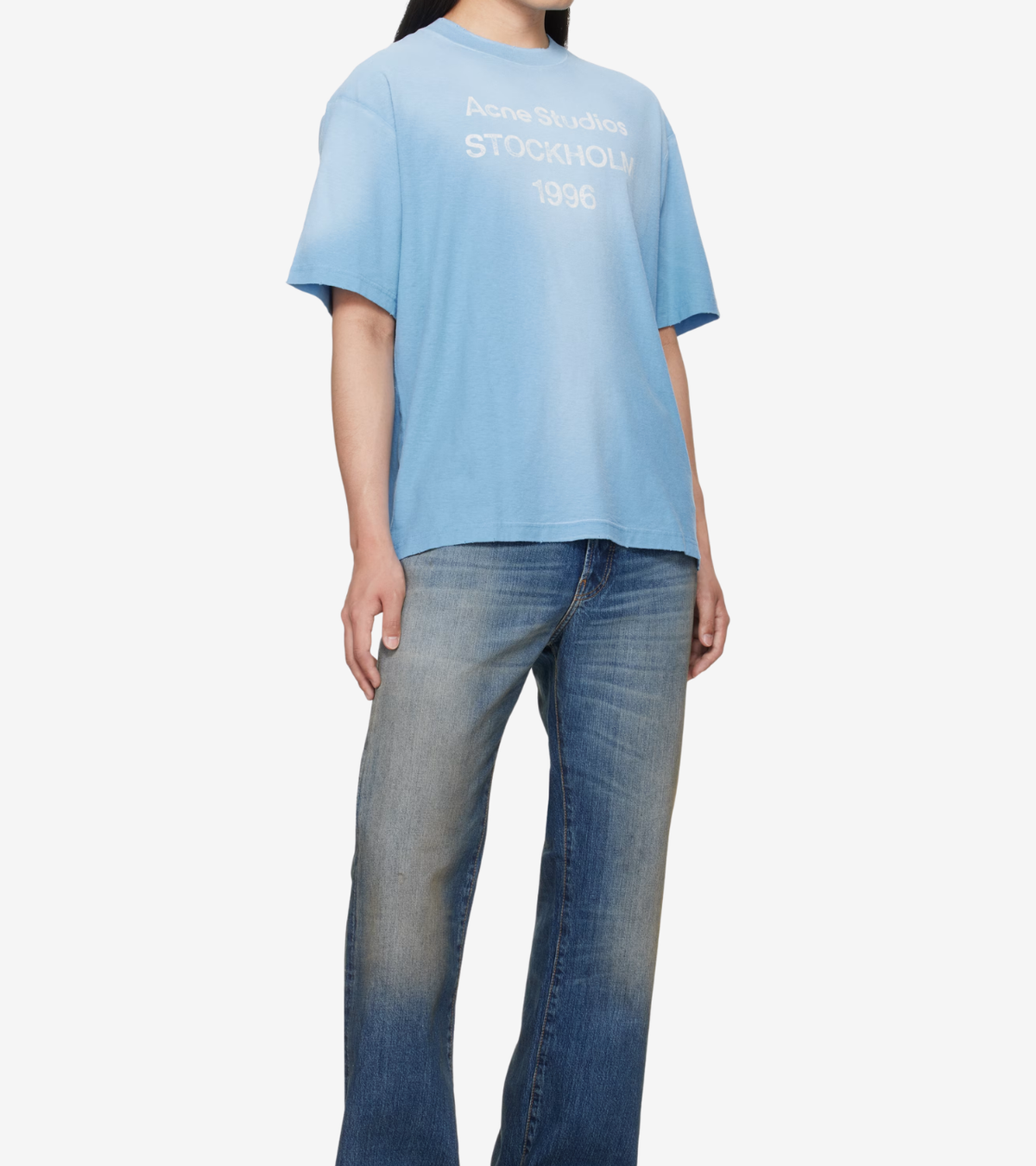 T-Shirt Acne Studios Sprayed 1996 Logo – Cornflower Blue